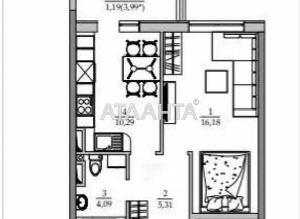 1-room apartment apartment by the address st. Vilyamsa ak (area 38,4 m²) - Atlanta.ua - photo 11