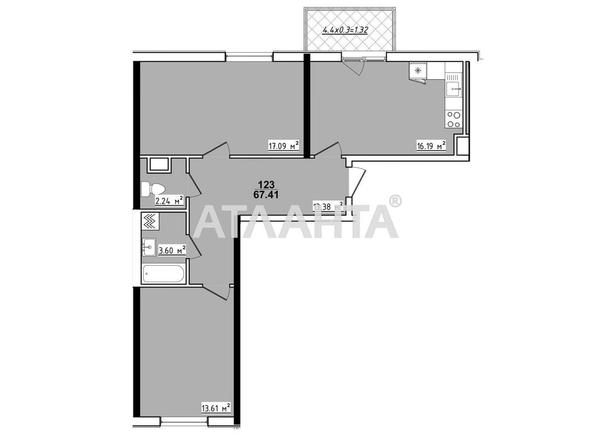 2-комнатная квартира по адресу ул. Королева ак. (площадь 67,4 м²) - Atlanta.ua - фото 6