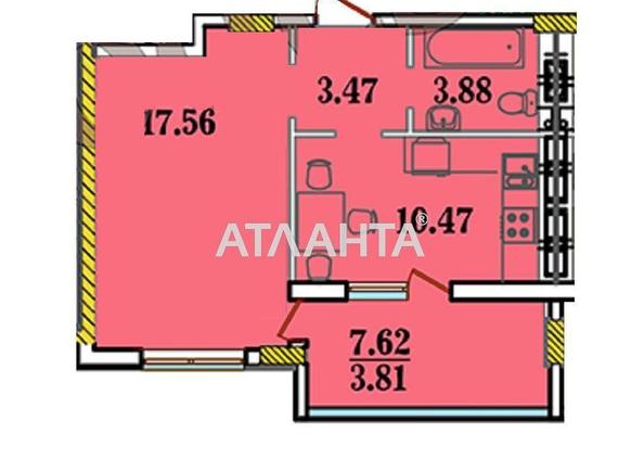 1-комнатная квартира по адресу ул. Строительная (площадь 42 м²) - Atlanta.ua - фото 2