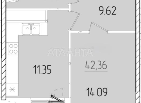 1-комнатная квартира по адресу ул. Краснова (площадь 43 м²) - Atlanta.ua - imageAlt 23