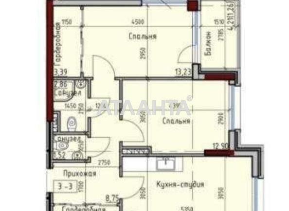 2-комнатная квартира по адресу ул. Дачная (площадь 64,6 м²) - Atlanta.ua - фото 7