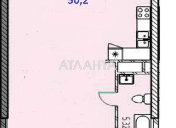 1-room apartment apartment by the address st. Zhemchuzhnaya (area 50 m²) - Atlanta.ua - photo 9