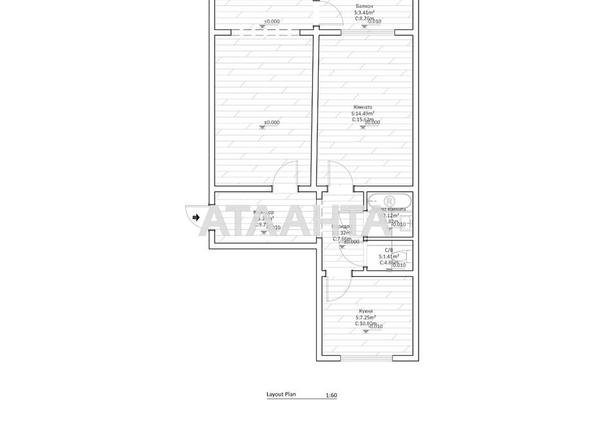 2-кімнатна квартира за адресою вул. Борщагівська (площа 52,8 м²) - Atlanta.ua - фото 32