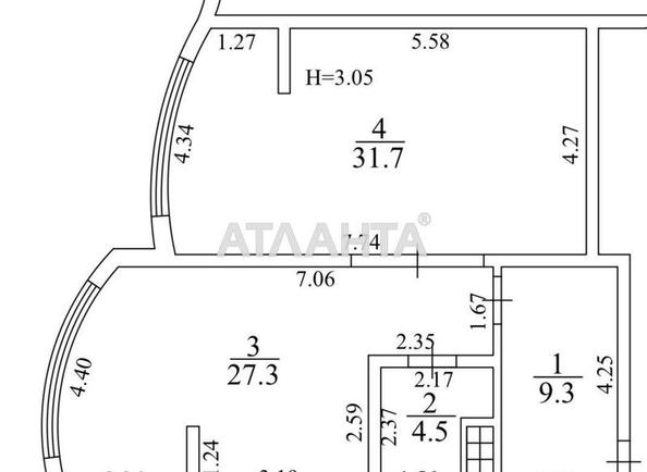 1-комнатная квартира по адресу ул. Литературная (площадь 73,5 м²) - Atlanta.ua - фото 20