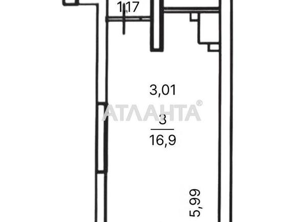 1-кімнатна квартира за адресою вул. Пішонівська (площа 27,5 м²) - Atlanta.ua - фото 2