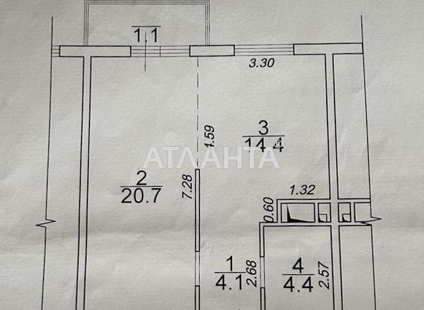 1-room apartment apartment by the address st. Zhemchuzhnaya (area 44,8 m²) - Atlanta.ua - photo 6