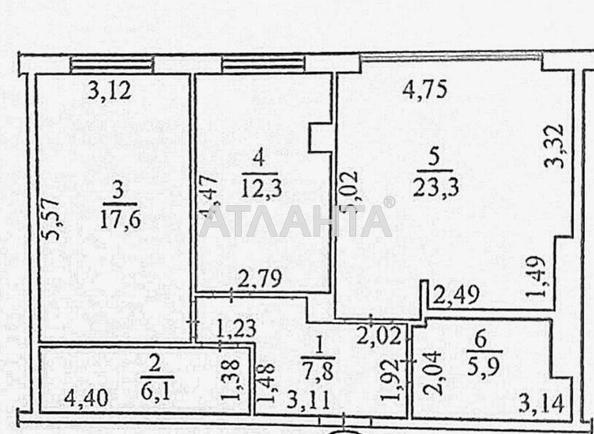 2-кімнатна квартира за адресою вул. Дача Ковалевського (площа 75 м²) - Atlanta.ua - фото 17