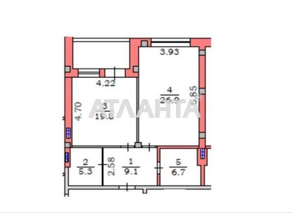 1-кімнатна квартира за адресою вул. Пляжна (площа 67,8 м²) - Atlanta.ua - фото 3