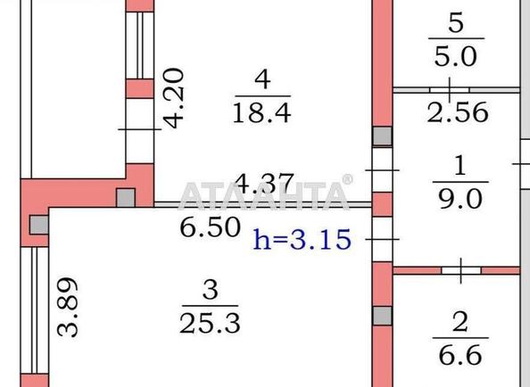 1-кімнатна квартира за адресою вул. Пляжна (площа 67,8 м²) - Atlanta.ua - фото 3