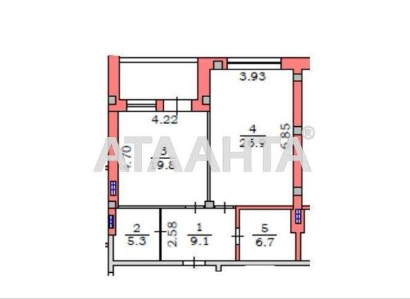 1-комнатная квартира по адресу ул. Пляжная (площадь 69,8 м²) - Atlanta.ua - фото 2