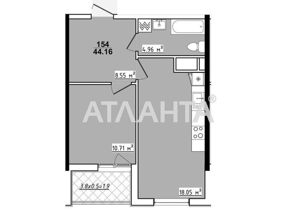 1-кімнатна квартира за адресою вул. Академіка Корольова (площа 44,2 м²) - Atlanta.ua