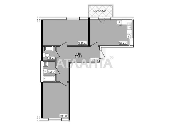 2-кімнатна квартира за адресою вул. Академіка Корольова (площа 67,1 м²) - Atlanta.ua - фото 6