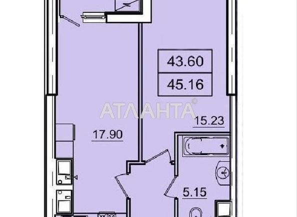 1-комнатная квартира по адресу ул. Генуэзская (площадь 45,2 м²) - Atlanta.ua - фото 17