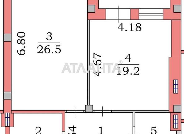 1-комнатная квартира по адресу ул. Пляжная (площадь 69,6 м²) - Atlanta.ua - фото 2