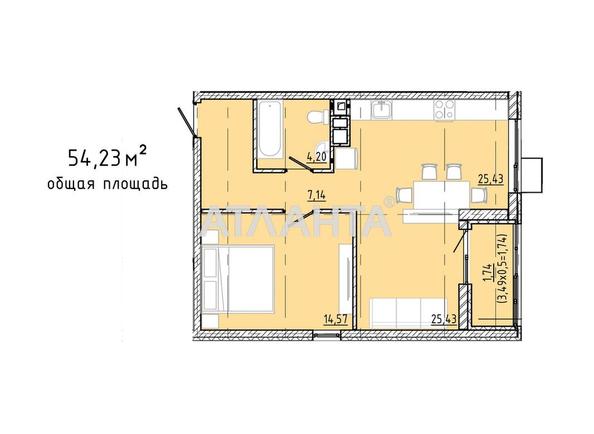 1-комнатная квартира по адресу ул. Франко Ивана (площадь 54,2 м²) - Atlanta.ua - фото 4