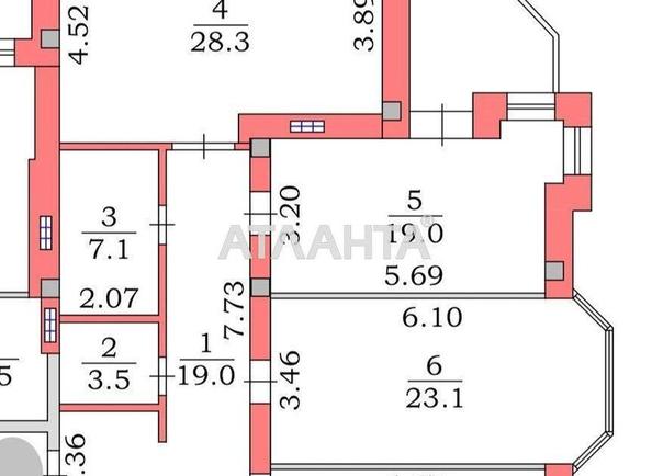 3-кімнатна квартира за адресою вул. Пляжна (площа 132,6 м²) - Atlanta.ua - фото 3