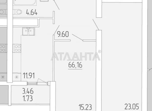 2-кімнатна квартира за адресою вул. Краснова (площа 66,3 м²) - Atlanta.ua - фото 17