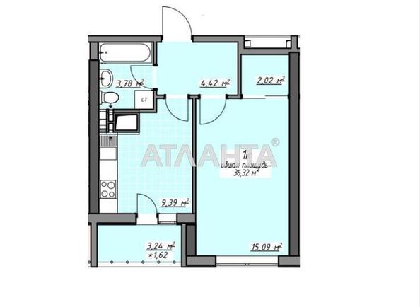 1-комнатная квартира по адресу Глушко ак. Пр. (площадь 36,6 м²) - Atlanta.ua - фото 5