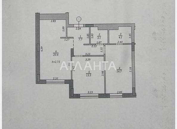 2-комнатная квартира по адресу ул. Героев Майдана (площадь 63,3 м²) - Atlanta.ua - фото 5