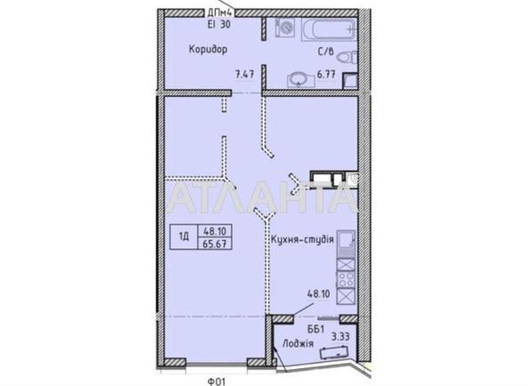 1-room apartment apartment by the address st. Shevchenko pr (area 65,7 m²) - Atlanta.ua - photo 10