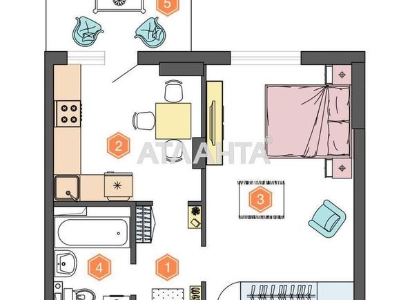 1-кімнатна квартира за адресою вул. Сахарова (площа 40 м²) - Atlanta.ua - фото 16