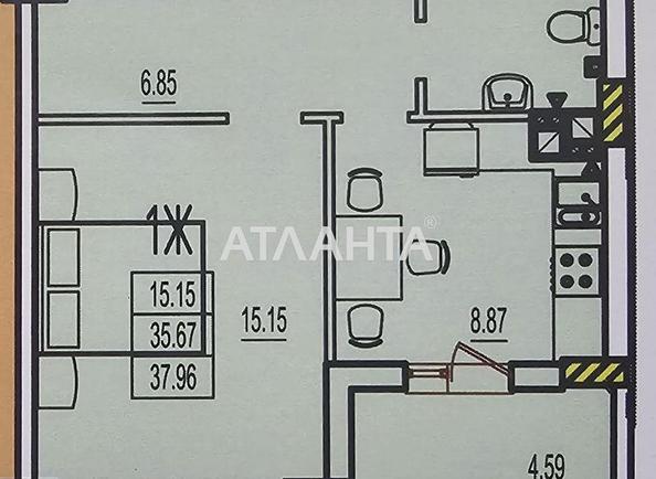 1-room apartment apartment by the address st. Stroitelnaya (area 38 m²) - Atlanta.ua - photo 7
