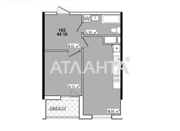 1-room apartment apartment by the address st. Koroleva ak (area 44,2 m²) - Atlanta.ua - photo 2