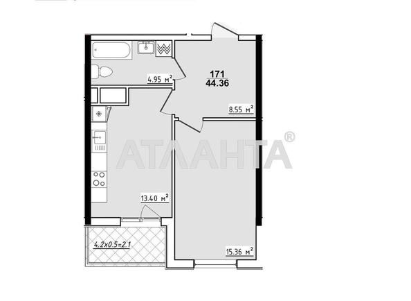 1-room apartment apartment by the address st. Koroleva ak (area 44,4 m²) - Atlanta.ua - photo 6