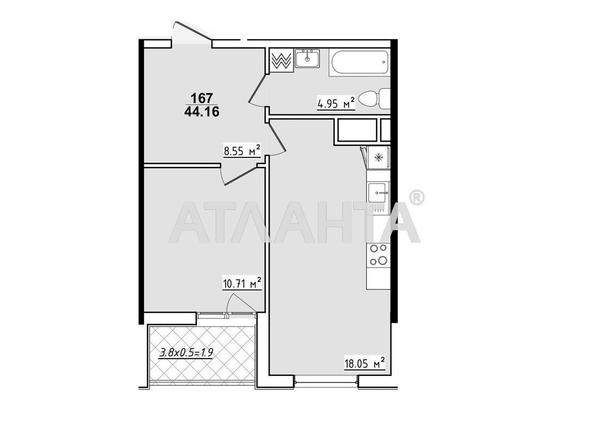 1-room apartment apartment by the address st. Koroleva ak (area 44,2 m²) - Atlanta.ua - imageAlt 2