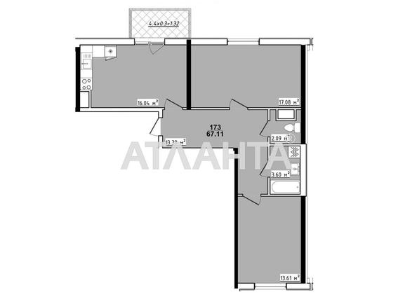 2-кімнатна квартира за адресою вул. Академіка Корольова (площа 67,1 м²) - Atlanta.ua - фото 6