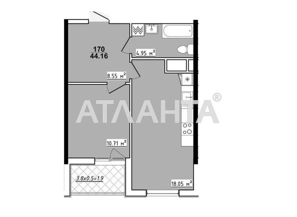 1-room apartment apartment by the address st. Koroleva ak (area 44,2 m²) - Atlanta.ua - imageAlt 2