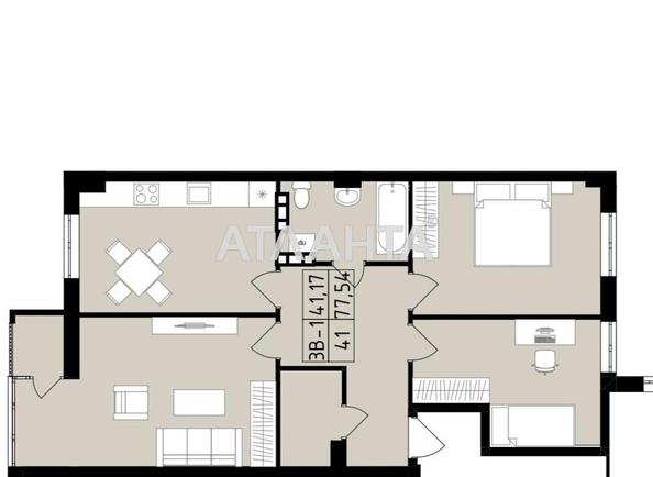 3-комнатная квартира по адресу ул. Центральная (площадь 78 м²) - Atlanta.ua - imageAlt 16