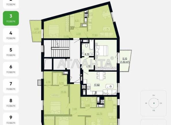 1-room apartment apartment by the address st. Shchurata V ul (area 43,0 m²) - Atlanta.ua - фото 5