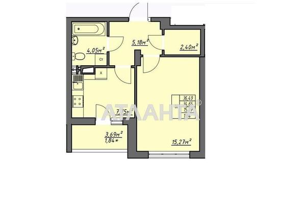 1-комнатная квартира по адресу ул. Грушевского Михаила (площадь 36,4 м²) - Atlanta.ua - imageAlt 20