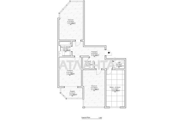 3-комнатная квартира по адресу Овидиопольская дор. (площадь 89,1 м²) - Atlanta.ua - imageAlt 21