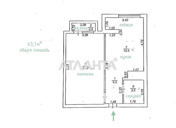 1-комнатная квартира по адресу ул. Говорова марш. (площадь 41,5 м²) - Atlanta.ua - imageAlt 11