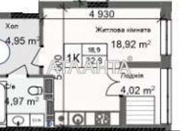 1-кімнатна квартира за адресою вул. Промислова (площа 32,8 м²) - Atlanta.ua - imageAlt 5