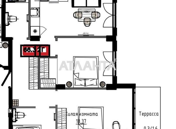 2-комнатная квартира по адресу ул. Марсельская (площадь 66,3 м²) - Atlanta.ua - imageAlt 2