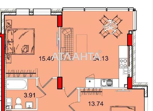 2-rooms apartment apartment by the address st. Fontanskaya dor Perekopskoy Divizii (area 70,7 m²) - Atlanta.ua - imageAlt 2