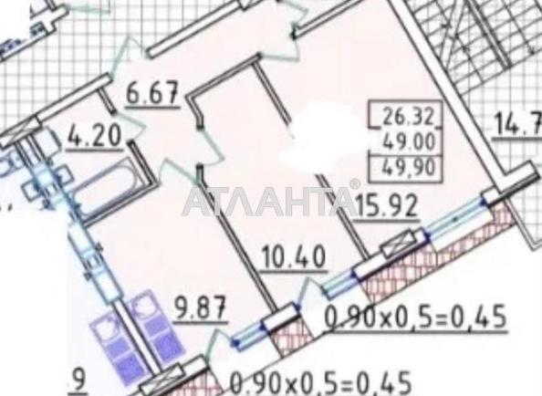 2-rooms apartment apartment by the address st. Lyustdorfskaya dor Chernomorskaya dor (area 51,5 m²) - Atlanta.ua - фото 6