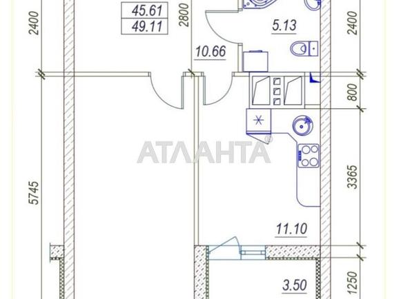 1-кімнатна квартира за адресою вул. Середньофонтанська (площа 49,2 м²) - Atlanta.ua - фото 7