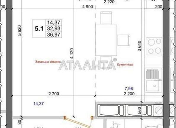 1-комнатная квартира по адресу ул. Доковская (площадь 37 м²) - Atlanta.ua - imageAlt 10