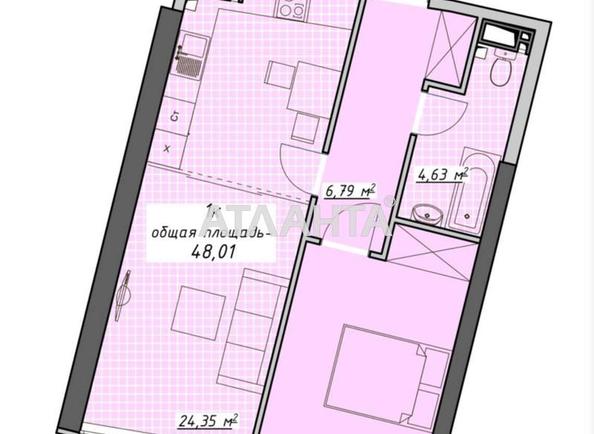 1-room apartment apartment by the address st. Kurortnyy per (area 48 m²) - Atlanta.ua