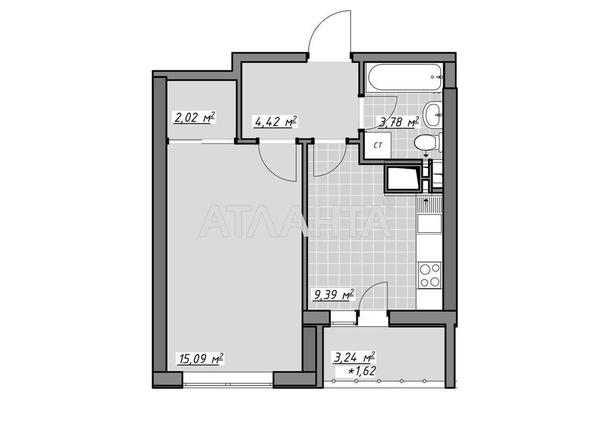 1-комнатная квартира по адресу Глушко ак. Пр. (площадь 36,3 м²) - Atlanta.ua - фото 2