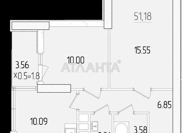 2-комнатная квартира по адресу ул. Краснова (площадь 52 м²) - фото 10 2-комнатная квартира по адресу ул. Краснова (площадь 52 м²) - Atlanta.ua - фото 10