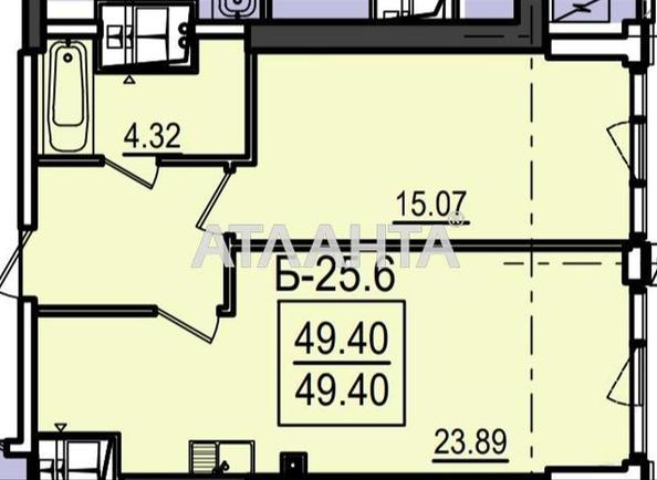 1-кімнатна квартира за адресою вул. Дача Ковалевського (площа 49,4 м²) - Atlanta.ua - фото 2