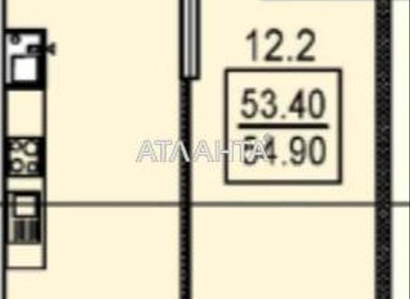 1-кімнатна квартира за адресою вул. Дача Ковалевського (площа 54,9 м²) - Atlanta.ua
