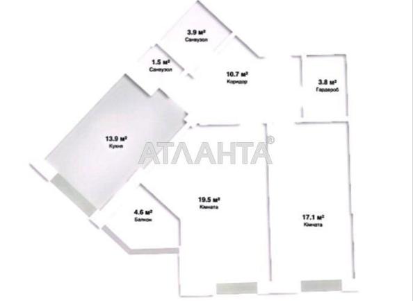 2-rooms apartment apartment by the address st. Lyustdorfskaya dor Chernomorskaya dor (area 74 m²) - Atlanta.ua - imageAlt 3