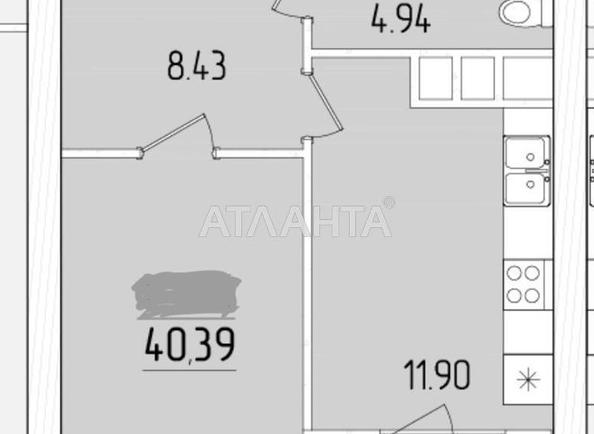 1-кімнатна квартира за адресою вул. Краснова (площа 40,4 м²) - Atlanta.ua - фото 17