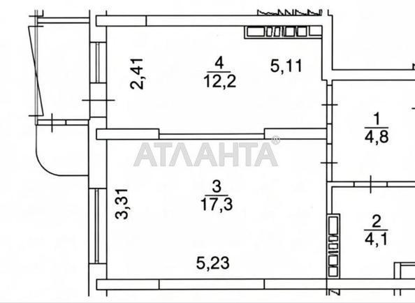 1-комнатная квартира по адресу ул. Кондратюка Юрия (площадь 41,9 м²) - Atlanta.ua - фото 23